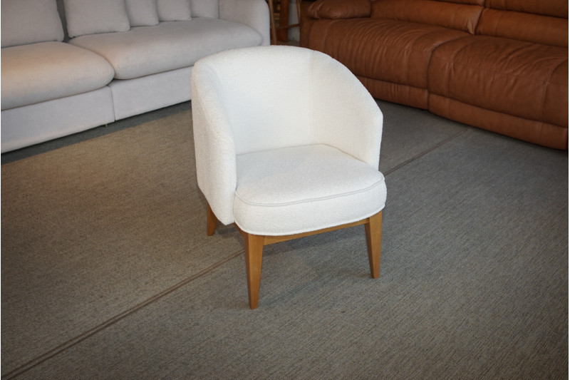 POLTRONA PÉ MADEIRA BOUCLE 24167